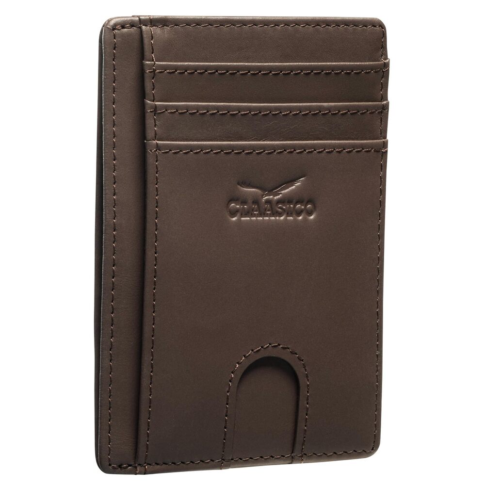 3843 Front Pocket Small Minimalist Leather Wallet RFID Blocking Vintage